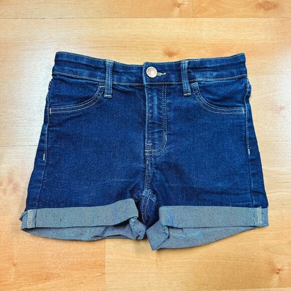 H&M Girls Dark Wash Superstretch Denim Shorts Size 6X - Picture 2 of 6